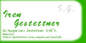 iren gestettner business card